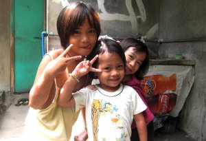 セブのスラムの子ども