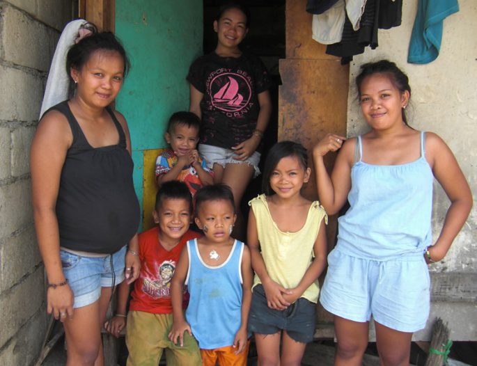 スラム街の家族