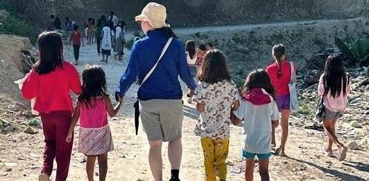 ゴミ山でのボランティア